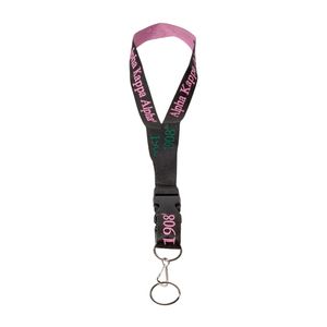 Cordón negro y verde para el cuello, soporte para credencial, llavero, accesorio de cuerda para tarjeta de identificación, diseño impreso, suministro para oficina y eventos - Product Image 1