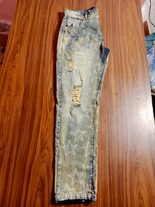Jeans de Cintura Alta, Corte Recto, Transpirables, con Botones, Dobladillo con Abertura, Lavado Claro, Denim, Casuales para Mujer, Largos, Ecológicos - Product Image 3