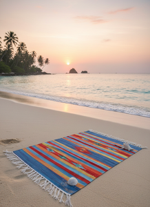 Tapis/chemins de table en coton pelucheux à motifs floraux faits à la main, design moderne, lavables, réversibles, pour la maison et les voyages, personnalisables - Product Image 3