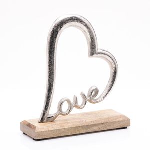 New Arrival Modern <b>Silver</b> LOVE Letters On Solid Mango Wood Base For Home <b>Table</b> Shelf Display Decoration Gift - Product Image 4