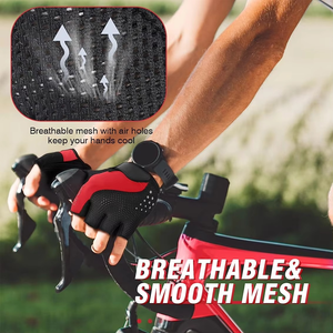 Gants de cyclisme unisexes d'été en gros, respirants, protecteurs, pour sports de plein air, demi-doigts, pour le vélo - Product Image 3