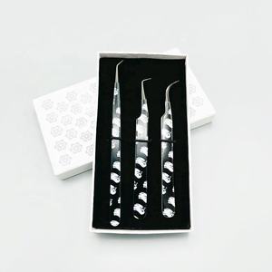 Nomex แหนบต่อขนตาปลอมแบบแผ่นเหล็กสแตนเลสปลายแหลมสีดำแบบใหม่ทนทานเคลือบด้วยกระดาษ - Product Image 2