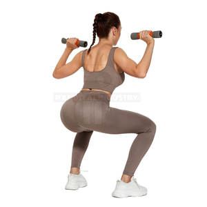 Leggings de Yoga de Cintura Alta para Mujer, Talla Grande, Ligeros, y Conjunto de Sujetador Deportivo sin Costuras, Transpirables - Product Image 5