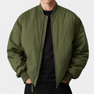 Chaqueta Bomber de Nylon con Logotipo Personalizado Bordado al por Mayor para Hombre, Invierno 2026, ODM, Chaqueta Casual de Lona, Gruesa, Térmica y a la Moda - Product Image 4