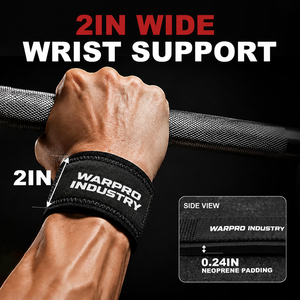 Correas de Neopreno WARPRO INDUSTRY para Levantamiento de Pesas, con Soporte Acolchado para Muñecas, para Entrenamiento de Peso Muerto, Venta al Por Mayor - Product Image 3