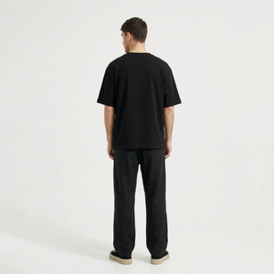 Camiseta Oversize de Algodón Pesado con Cuello Mock y Manga Corta, Estilo Deportivo Casual Urbano, con Logotipo Personalizado, Tendencia 2026 - Product Image 4