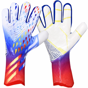 Gants de football pour receveurs avec revêtement antidérapant multi-zones, tissu extensible léger, conception de manchette allongée, fourniture directe usine - Product Image 1
