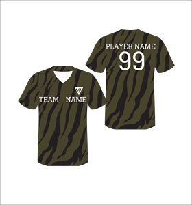 Camiseta de Béisbol Sublimada Personalizada con Cuello en V, Manga Corta, Rayas, Poliéster, Impresión del Nombre del Equipo, Transpirable, para Todas las Temporadas, Ropa para Hombre - Product Image 2