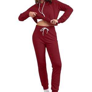 Ensemble de survêtement chaud pour femme, automne-hiver, épais, 2 pièces, pantalon de jogging et sweat à capuche, coupe ample - Product Image 4