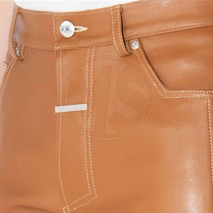 Pantalones de Cuero de Corte Regular, Resistentes y Cómodos, Pantalones de Cuero al por Mayor - Product Image 3