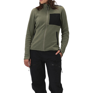 Veste décontractée réversible en polaire brodée pour femme, idéale pour l'hiver en extérieur, éco-responsable, 300 GSM, pour le ski et le snowboard en montagne - Product Image 1