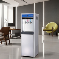 Fontaine à Eau Chaude et Froide Électrique en Acier Inoxydable avec Socle pour Usage Domestique