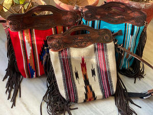 Recién llegado, bolsos con flecos hechos a mano, bolsos aztecas para manta de sillín, bolsos bohemios con estilo Vintage de gran venta para mujer - Product Image 4