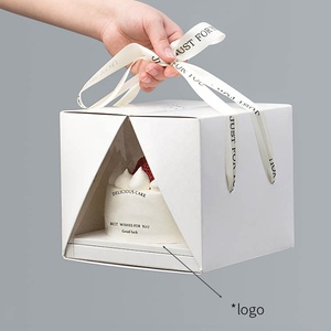 Benutzer definierte Druck Kuchen <span class=keywords><strong>Box</strong></span> Lebensmittel starre Boxen Transparente Kunststoff Luxus Pappe CMYK Elephant Bird Logo Hochzeit 4 6 <span class=keywords><strong>8</strong></span> 10 12 Zoll - Product Image 1