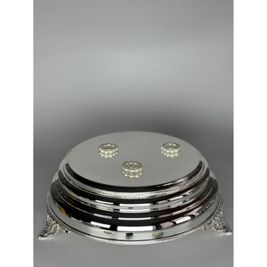 Support à gâteau en métal décoratif, support à gâteau en acier inoxydable, dernier design, forme ronde, pour fête, mariage et décoration de la maison - Product Image 1