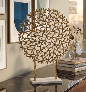 Metal Tree Sculpture High Quality Gold Color Finishing Antique Tree Sculpture Decorative Aluminium <b>Object</b> for Home Decor - Product Image 1