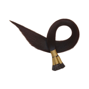 Extensiones de cabello preadheridas de Color marrón natural, punta plana, Remy virgen ruso, extensión de cabello liso a granel de alta calidad, pelos crudos - Product Image 1