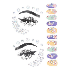 Adesivi Glitterati per Viso ILAN Decorazioni per Occhi 32635 - Product Image 1