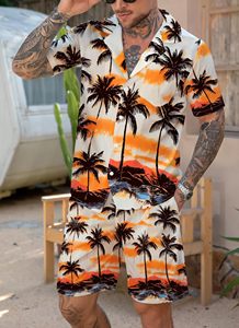 Men <b>Set</b> Tropical Print Short Sleeve Shirt Beach Shorts Matching Holiday Summer Casual Colorful Top top mens twin <b>set</b> - Product Image 4