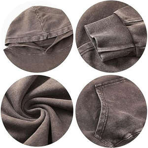 Sudaderas con Capucha para Hombre, 100% Algodón, Personalizadas con Estampado y Bordado, Estilo Vintage Lavado, Tejido Grueso de 500 Gsm, Funcionales y con Efecto Desgastado, Venta al Por Mayor - Product Image 3