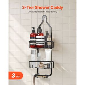 Ripiano per l'organizzazione di stoccaggio del bagno a 3 livelli con ripiani - Product Image 2