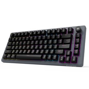 Teclados Mecánicos para Juegos TKL Nuevos, Inalámbricos, Tri-Modo, Retroiluminación RGB, Programables, 104 Teclas - Product Image 1