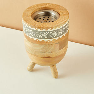Luxury <b>Wooden</b> Bakhoor Burner Resin Inlay Middle East Mabkhara For Ramadan Eid Gift Decor Premium Oud Burner Home Fragrance - Product Image 5
