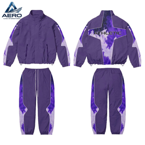 Streetwear Windbreaker Jacket And <b>Trouser</b> Fashion Training & jogging Wear Windbreaker <b>Zip</b> Up Nylon Tracksuits Set For Men - Product Image 3