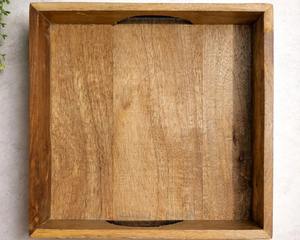 Bandeja de madera maciza artesanal de calidad de exportación para servir desayuno, bandeja de cocina para uso en el hogar, oficina o cafetería, en grandes cantidades. - Product Image 3