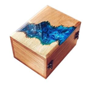 Resin Finishing New Fashionable Design Trinket <b>Box</b> Wedding Ring <b>Earring</b> Bracelet Necklace Decorative Wooden Jewellery <b>Box</b> - Product Image 3