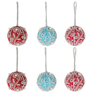 Adorno Colgante Hecho a Mano con Forma de Bola, Decorado con Perlas y Cuentas |   Decoración Festiva para el Hogar y Regalo de Recuerdo - Product Image 3