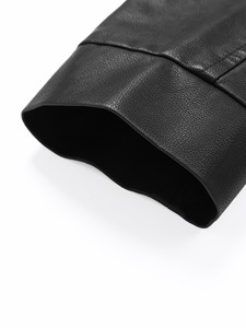 Chaqueta de Cuero para Hombre, Manga Larga, Estilo Clásico, para Todas las Estaciones, Resistente al Viento, Impermeable, Ignífuga, Negra, Roja, Marrón, Amarilla - Product Image 5