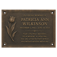 Plaque commémorative personnalisée en bronze antique, fabriquée à la main, rectangulaire, en laiton, pour cimetière et tombes
