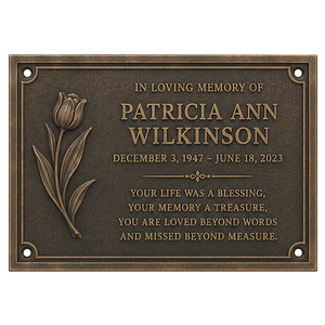 Custom <b>Plaque</b> Workshop Antique Bronze Handmade Rectangle <b>Memorial</b> <b>Plaque</b> Personalized Brass Remembrance Sign for Grave Cemetery - Product Image 2
