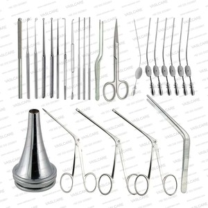 Kit de Cirugía de Timpanostomía y Miringotomía (28 Piezas) de Acero Inoxidable, Juego de Espéculos para Oído Medio, Instrumentos de Cirugía ORL de Vaslcare - Product Image 1