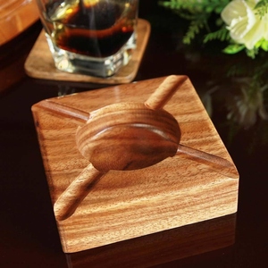 Premium Handcrafted Aluminum Smokeless Square Ashtray American Style Luxury Smoking Accessory for Elegant Table Decor - Product Image 2
