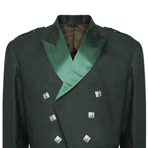 Veste et gilet écossais Prince Charlie verts faits main pour mariage écossais – Fournitures d'usine pour tenues - Product Image 4