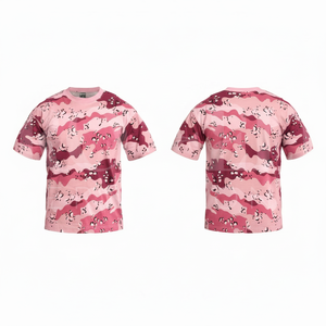 เสื้อยืดคอกลมแขนสั้นลายพรางแบบใหม่ล่าสุด ผ้าฝ้ายระบายอากาศดี ทันสมัย แฟชั่น ขายส่งเสื้อยืดสั่งทำ - Product Image 2