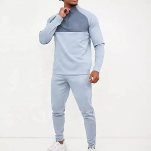 Conjunto Deportivo para Hombre con Bloques de Color, Chaqueta con Cierre de Cremallera y Pantalones Jogger con Cierre Completo, Ropa Deportiva para Entrenamiento, Estilo Otoñal - Product Image 2
