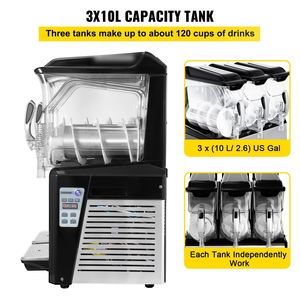 800W 30L tripla ciotola commerciale Slushy macchina 110V automatico surgelati per il giorno notte per supermercati ristoranti - Product Image 3