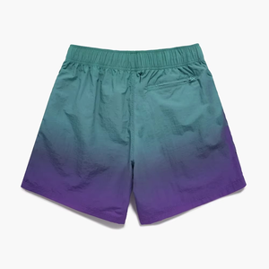 Shorts de bain dégradés violet personnalisés en nylon à séchage rapide, shorts de plage dégradés, taille élastique, shorts décontractés d'été - Product Image 4