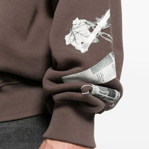 Sudadera Minimalista con Detalles Desgastados, Costuras Deshilachadas, 100% Algodón, Corte Regular, Lavada, Invierno, Color Liso - Product Image 6