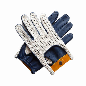 Gants de conduite en cuir perforé, respirants, antidérapants, avec sangle de poignet réglable, unisexes, toutes saisons - Product Image 6