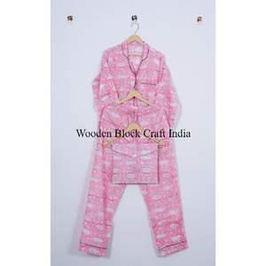 ชุดนอนผ้าฝ้ายแท้ 100% จากอินเดีย ชุดนอนผ้าฝ้าย ชุดนอนพิมพ์ลาย - Product Image 5