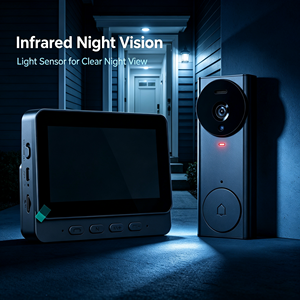 IFA03 M17S Timbre con Cámara Inalámbrico, Pantalla IPS de 4.3 Pulgadas, 120 °   Timbre de Puerta con Cámara de Visión Nocturna Gran Angular - Product Image 4