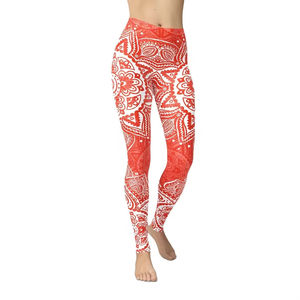 Leggings de yoga taille haute pleine longueur avec motif camouflage en Spandex et Polyester, extensibles dans les quatre sens, taille élastique sans couture - Product Image 1
