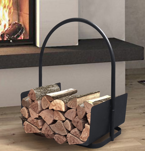 Metal Firewood <b>Rack</b> Holder for Fireplace Accessories <b>Log</b> Holder Irregular Shape Powder Coated Firewood Storage <b>Rack</b> - Product Image 6