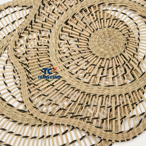 แผ่นรองจานหญ้าทะเลขายดี งานแฮนด์เมด ทอมือจากธรรมชาติ แผ่นรองโต๊ะอาหาร เป็นมิตรกับสิ่งแวดล้อม สไตล์ตกแต่งบ้าน - Product Image 3