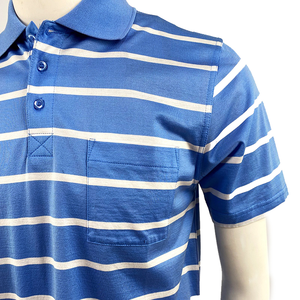 Camisa de Hombre de Alta Calidad, Antiarrugas, de Algodón Transpirable, Manga Corta, para Verano, con Detalles de Rayas en Contraste - Product Image 3