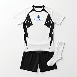 Custom Soccer Jersey Set Raglan Short Sleeve Sports Shirt Shorts Digital Printed Color Blocking Team Uniform 100% Polyester - Product Image 3